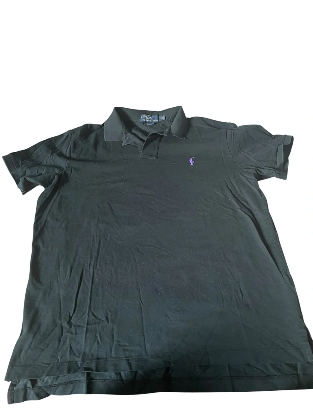 ⁠Polo Ralph Lauren Pima Cotton Polo Shirt Black XL⁠
